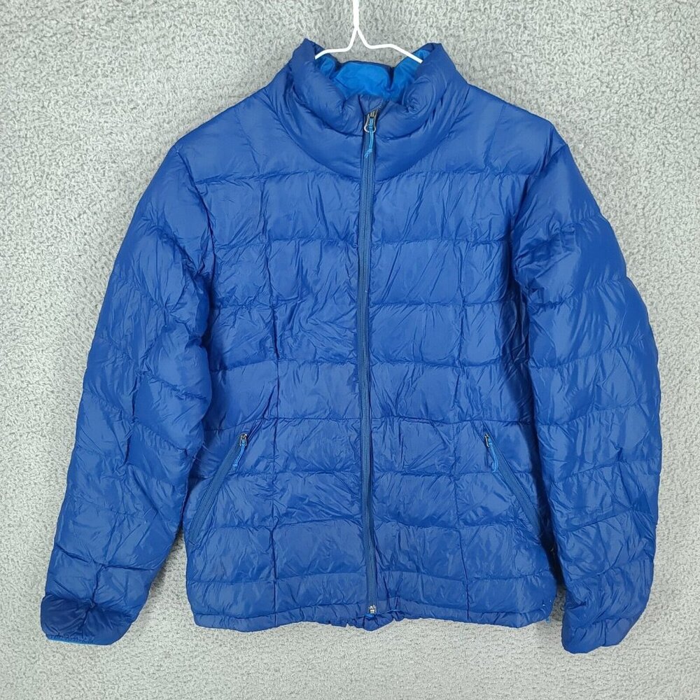 Rei Co Op Jacket Womens Large Down Puffer Blue Full Zip Winter